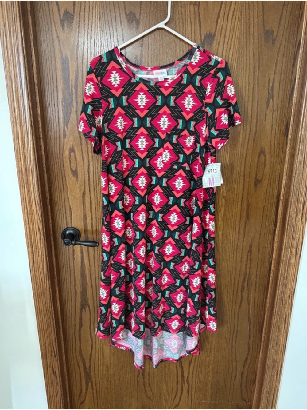 Aztec Print Short Sleeve Dress